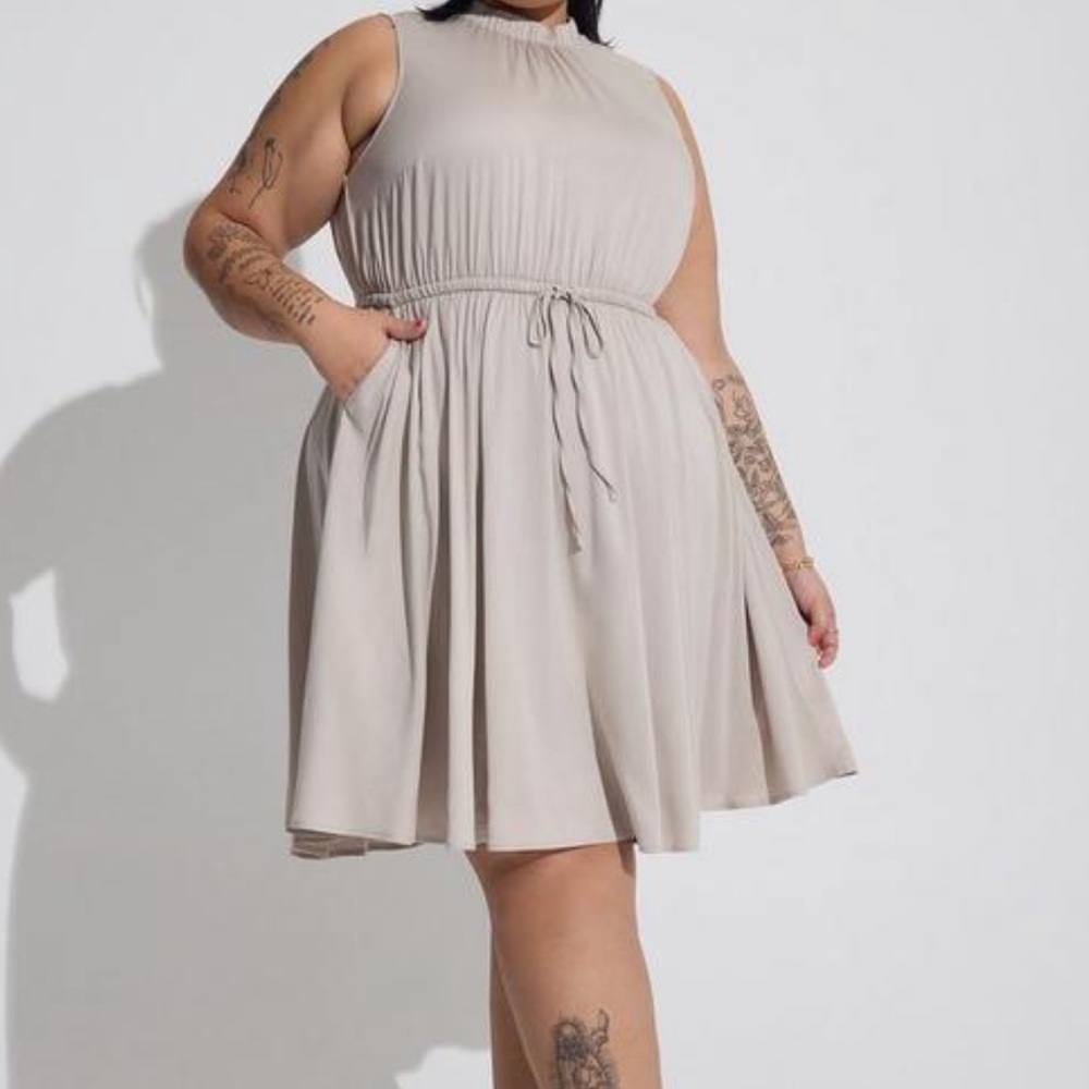 Torrid Mini Stretch Challis Hi-Low Dress